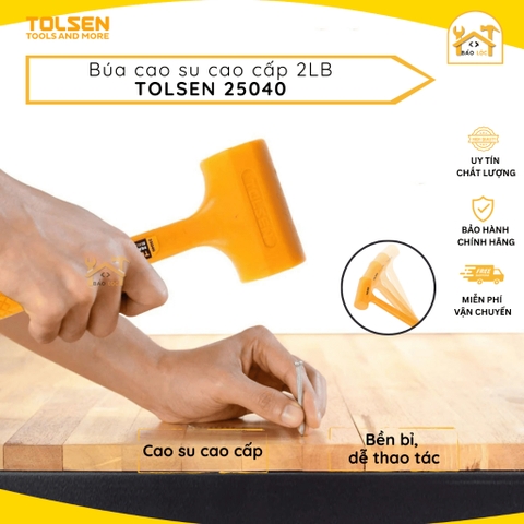 Búa cao su cao cấp không nẩy  2LB/32oz Tolsen 25040 - Hàng chính hãng.