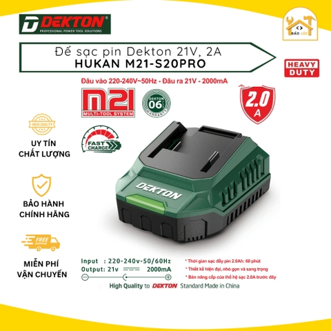 Sạc pin nhanh Dekton S25A, S20Pro, S40CP - Hàng chính hãng.