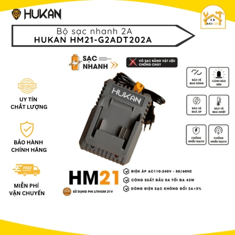 Đế sạc pin, Sạc pin HUKAN HM21-G2ADT202A dòng sạc nhanh 2.0A chân pin phổ thông - Hàng chính hãng.