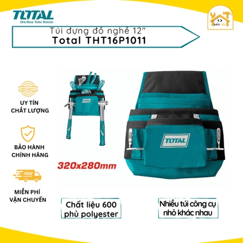 Túi đựng đồ nghề đeo thắt lưng (ko có dây đeo, ko bao gồm đồ nghề) TOTAL THT16P1011 - Hàng chính hãng.