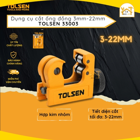 Dụng Cụ Cắt Ống Đồng  Tolsen 3-22mm Pipe Cutter 33003 - Hàng chính hãng