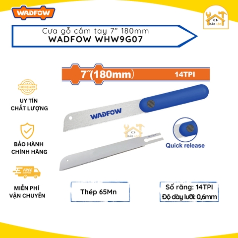 Cưa gỗ cầm tay WADFOW WHW9G07 kích thước 7inch, dộ dày lưỡi 0.6mm, số răng 14TPI - Hàng chính hãng