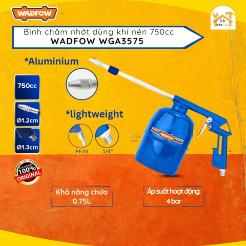 Bình phun rửa động cơ, lốc máy, bình châm nhớt...dùng khí nén WADFOW WGA3575 (Không có chui cắm nhanh)