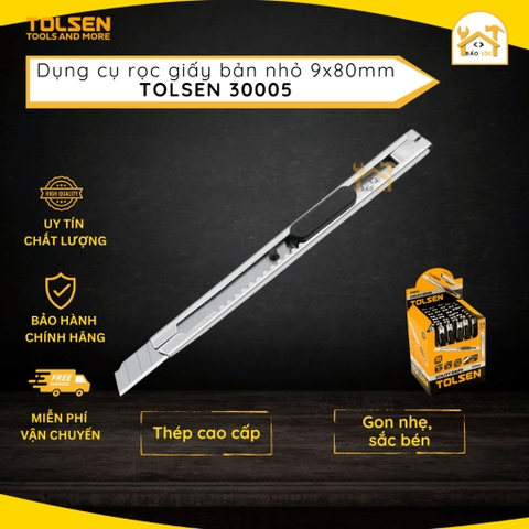Dụng cụ rọc giấy bản nhỏ 9x80mm Tolsen 30005 - Hàng chính hãng. (Hàng tặng)