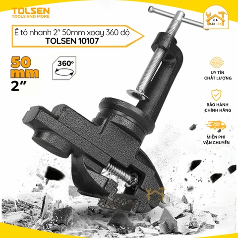 Êtô kẹp bàn đế xoay, độ mở 50mm 2inch Tolsen 10107 - Hàng chính hãng.