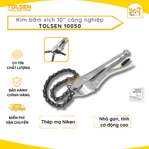 Kìm bấm xích công nghiệp 10'' 460mm Tolsen 10050 - Hàng chính hãng.