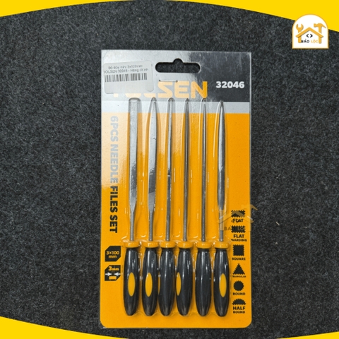 Bộ dũa kim cương mini 3mm*100mm TOLSEN 32046, bộ dũa đa năng, thép hợp kim cao cấp, tay cầm bọc nhựa, chuyên mài dũa kim