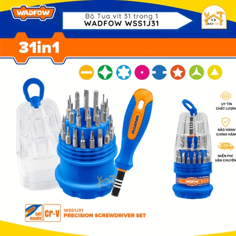 Bộ tua vít 31 trong 1 WADFOW WSS1J31 chất liệu CR-V cao cấp - Hàng chính hãng
