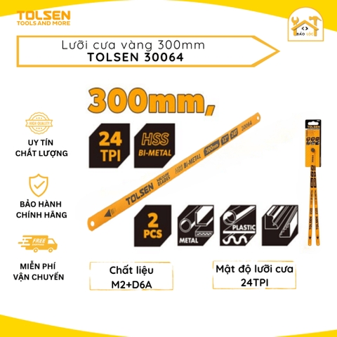 Lưỡi cưa vàng 300mm cao cấp, Chất liệu M2+D6A ,Mật độ lưỡi cưa 24TPI - Hàng chính hãng.