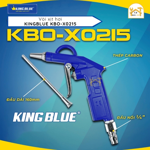 Vòi xịt hơi đúc nguyên khối cao cấp, dụng cụ khí nén KingBlue KBO-X0215 - Hàng chính hãng