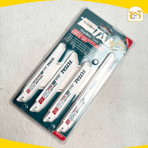Bộ 10 lưỡi cưa kiếm cắt gỗ có đinh và kim loại TRSB1001 Total - Hàng chính hãng.