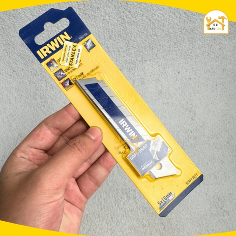 Vỉ 5 lưỡi rọc giấy cao cấp 18mm bi-metal Irwin 10507102 - Hàng chính hãng.