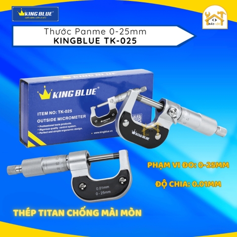 Thước Panme KingBlue TK-025 mức độ đo chính xác tới 0.01mm, nhỏ gọn, dễ dàng sử dụng - Hàng chính hãng.