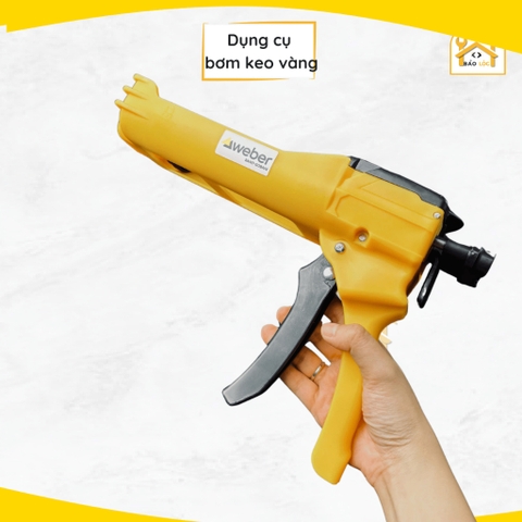 Bộ dụng cụ epoxy 2 thành phần Weber, Bơm keo đều tỷ lệ 1:1, Bộ dụng cụ chà ron - Hàng chính hãng.