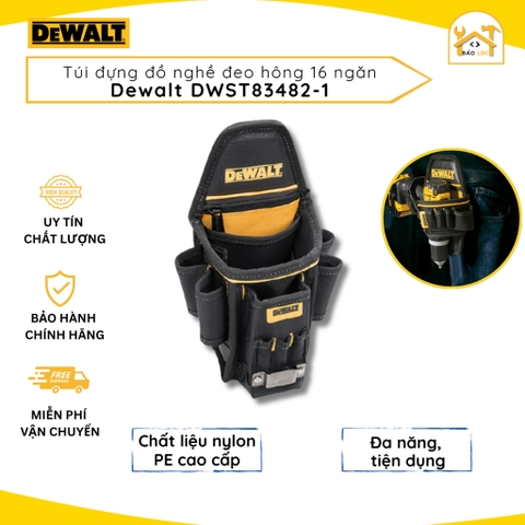 Túi đựng đồ nghề đeo hông, túi đeo máy khoan pin và phụ kiện 16 ngăn DEWALT DWST83482-1 - Hàng chính hãng..