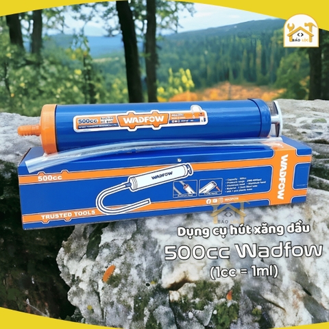 Dụng cụ hút xăng dầu 500cc Wadfow WGG3550, Áp Suất 2900-4000psi, Chất Liệu Cao Cấp - Hàng chính hãng.