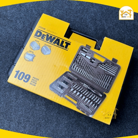 Bộ mũi khoan và vặn ốc vít 109 chi tiết Dewalt DT0109 - Hàng chính hãng.