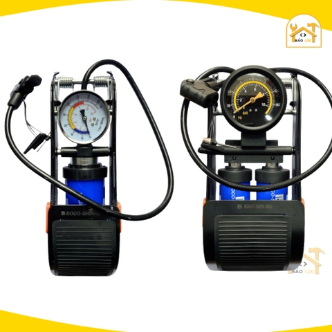 Bơm Hơi Đạp Chân Một Xi Lanh & Hai Xi Lanh Bogo-Shin BH1,BH2, bơm ôtô, xe máy dậm chân.