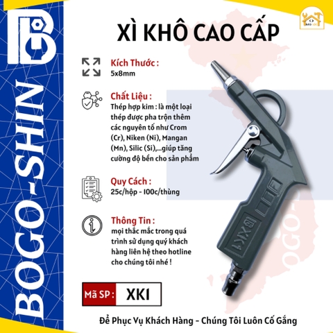 Xì Khô, xì hơi Cao Cấp 5x8mm Bogo-Shin XK1.