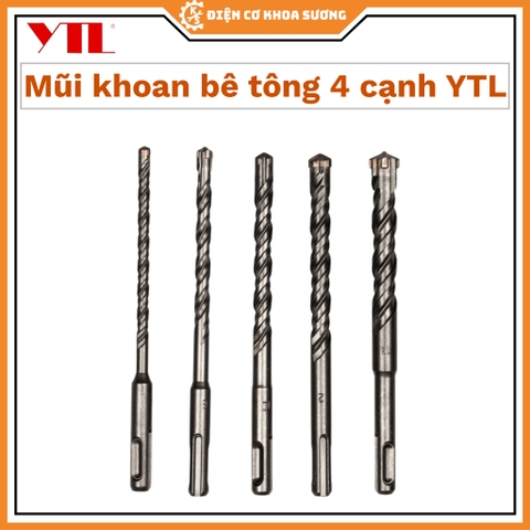 Mũi khoan tường bê tông 4 cạnh YTL chuôi sds dài 110mm, 160mm - Hàng chính hãng