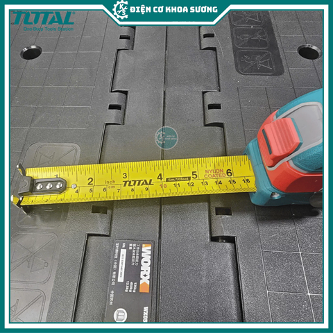 Thước kéo thép nền vàng bản to 5m x 32mm, 8m x 32mm Total