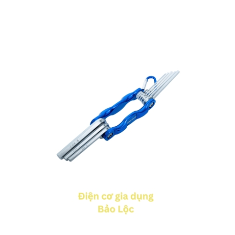 Bộ lục giác gập King Blue KL-008 Thép Cr-V cao cấp chống mài mòn