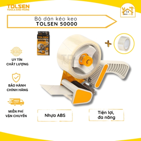 Bộ Dụng Cụ Dán Băng Keo Tape Dispenser TOLSEN 50000, cắt băng dính siêu bền chắc