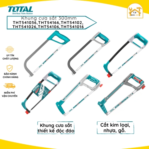 Khung cưa sắt 12inch 300mm TOTAL THT541036,THT54166,THT54102, THT541026,THT54106,THT541016,Khung cưa thiết kế độc đáo