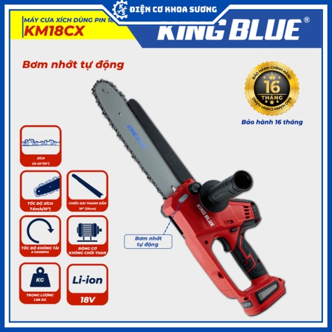 Thân máy Cưa Xích dùng Pin KM18CX Kingblue - Hàng chinh hãng