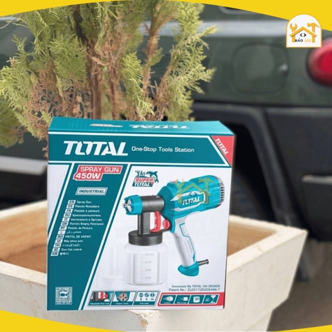 Máy phun sơn dùng điện TOTAL TT3506 , công suất 450W, lưu lượng tối đa 380ml/phút - Hàng Chính hãng