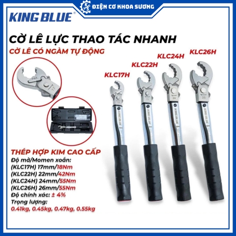 Cờ lê lực thao tác nhanh Kingblue 17mm, 22mm, 24mm, 26mm KLC17H, KLC22H, KLC24H, KLC26H - Chính hãng