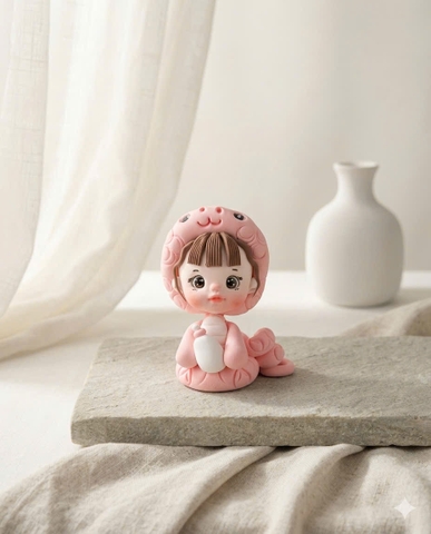 Chibi em bé Rắn hồng