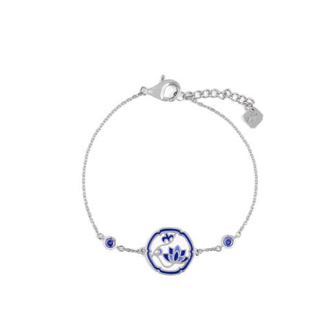 Vòng tay Hoa Sen Xanh Trắng (Blue and White Lotus)