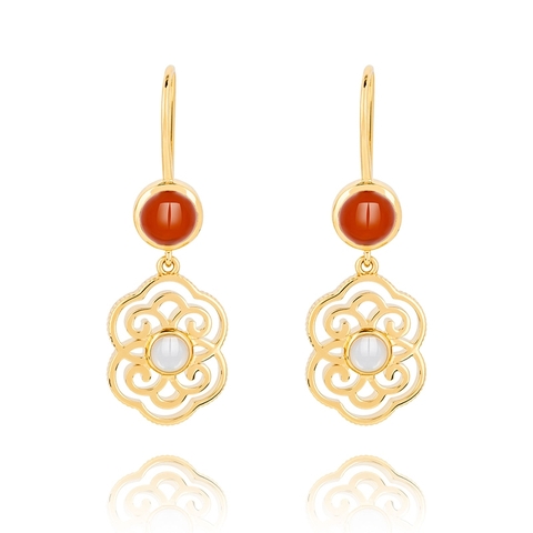 Khuyên tai (Blissful Ruyi Hook Carnelian)