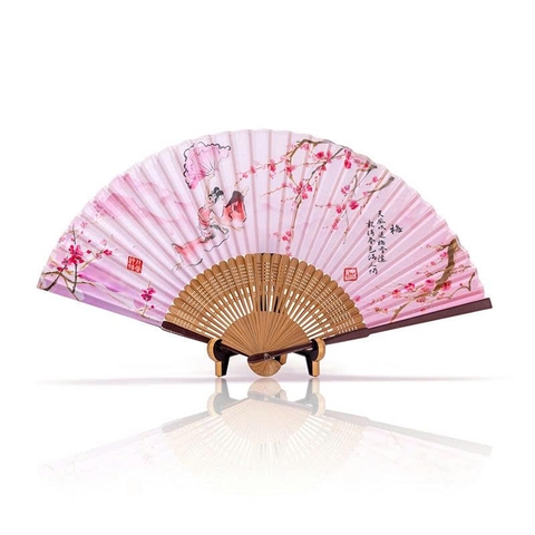 Quạt xếp trang trí (Plum Blossom Fan)