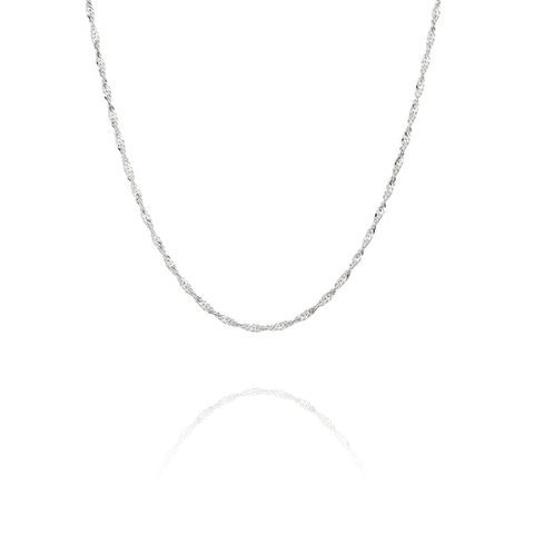 Dây chuyền trơn Singapore Chain 18"- Bạc