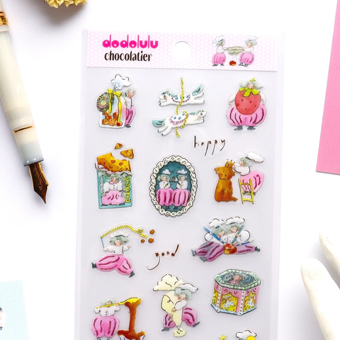 [Hội chợ Nhật 2026] Sticker Sheet Nhũ & Postcard hãng Dodolulu