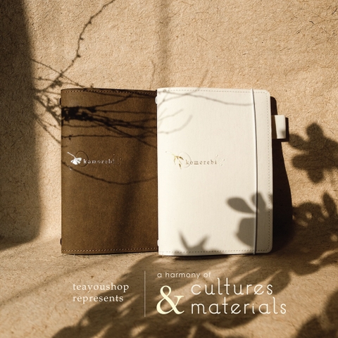 Sổ Vintage Journal 'Komorebi'| Mix 8 loại giấy thủ công Việt Nam | Bìa giấy giặt được Teayoushop