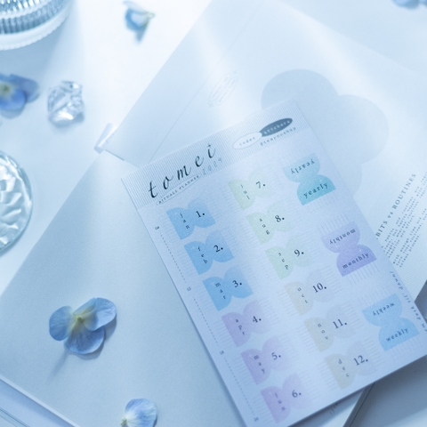 Index Sticker cho dòng sổ kế hoạch ngày và đêm Tomei Rituals 2024