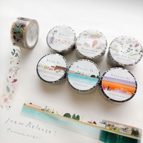 Clear tape tranh washi by Miki Tamura