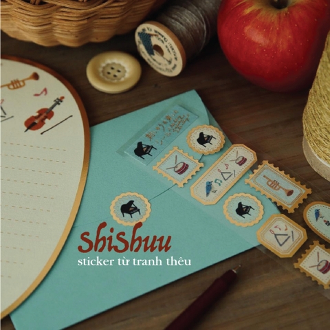 Stickers tranh thêu tay Shishuu