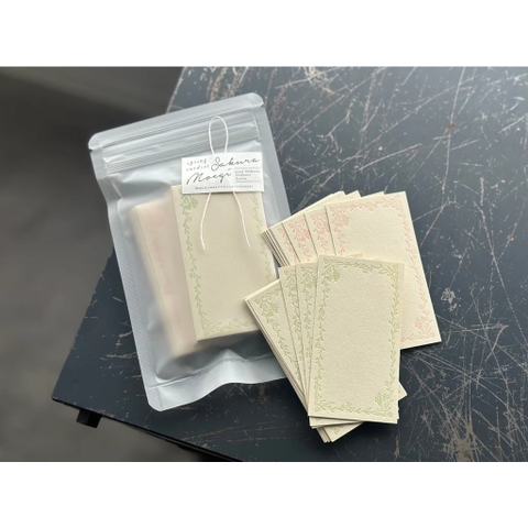 [Chiết lẻ 10 tờ] Noble card dập nhũ chìm hãng Oeda Letterpress x4
