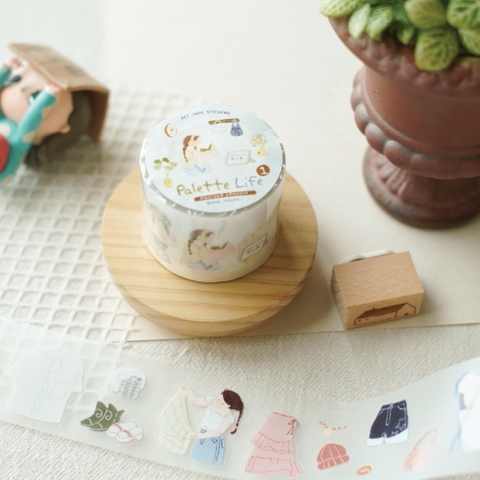 Palette Life 1 - PET Tape Stickers  hình dán bế sẵn | by teayoushop