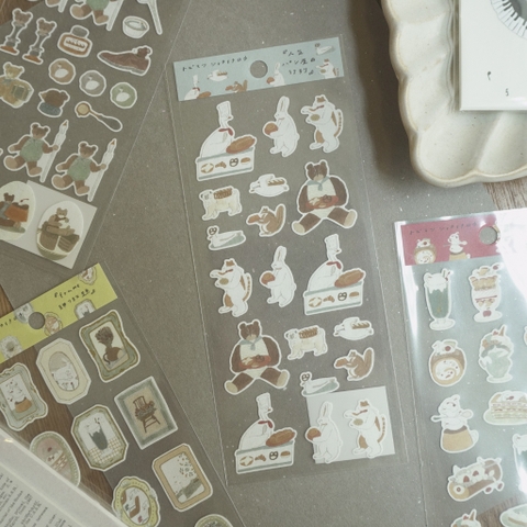Các mẫu sticker chất giấy mỹ thuật | collab họa sĩ Nhật Bản