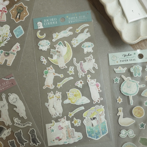 Các mẫu sticker chất giấy mỹ thuật | collab họa sĩ Nhật Bản