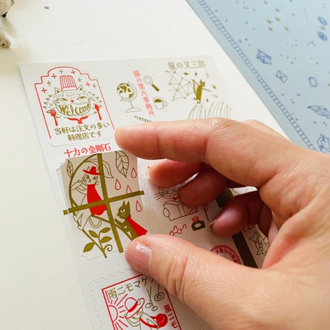 Các mẫu sticker con tem Letterpress (in thủ công) | Shinzi Katoh