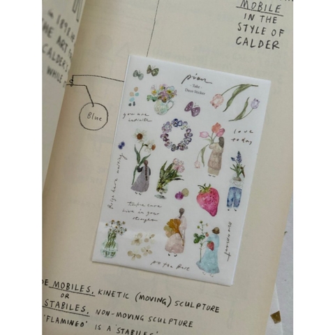 Các mẫu sticker sheet chất washi hãng Pion l Taiwan