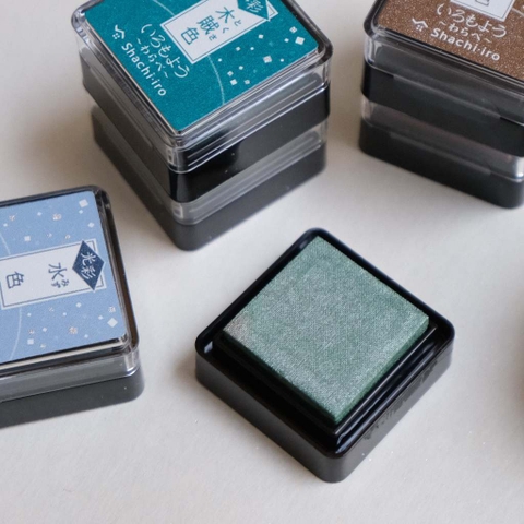 [NEW] Các mẫu mực in có nhũ Shachihata - Kosai (Glitter) - mini size pad