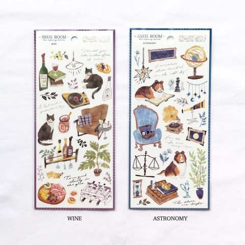 Sticker sheet Snug Room hãng Mindwave - Nhật Bản
