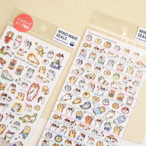 Các mẫu sticker Gorogoro Nyansuke hãng Mindwave | Nhật Bản